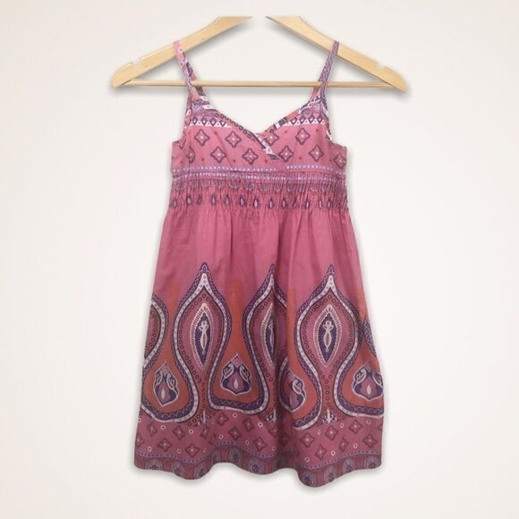 3/$25 GIRLS BOHO PAISLEY PRINT MAXI DRESS SIZE L - Picture 2 of 9